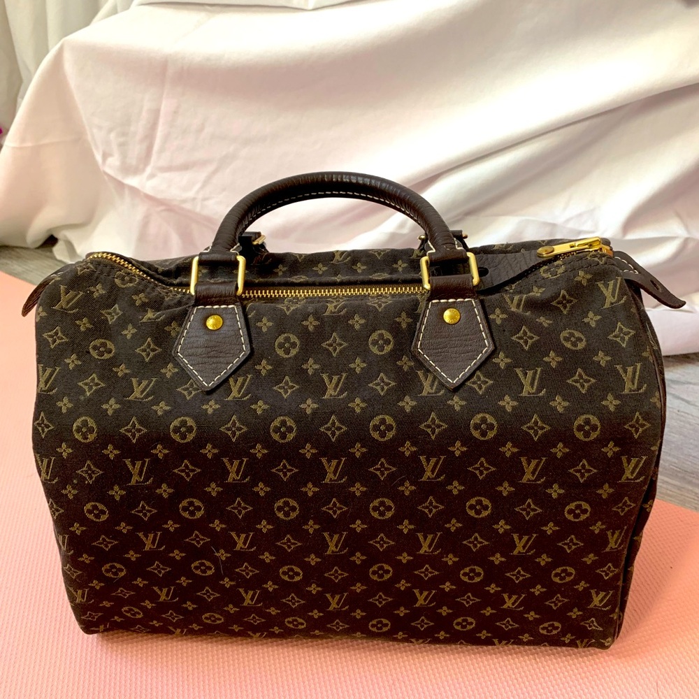 SOLD on another platform Louis Vuitton Speedy 30 Mini Lin Ébène EUC